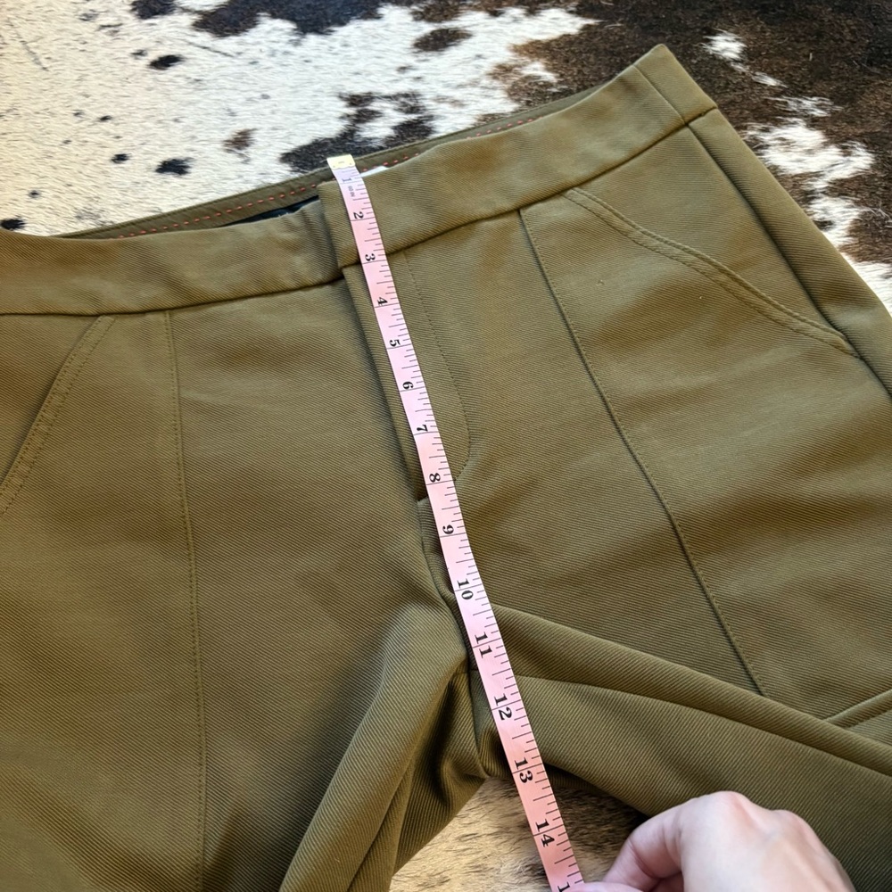 ANTHROPOLOGIE The Essential Slim Moss Green Cargo Pants Size 8 Pristine Cond - Picture 7 of 8